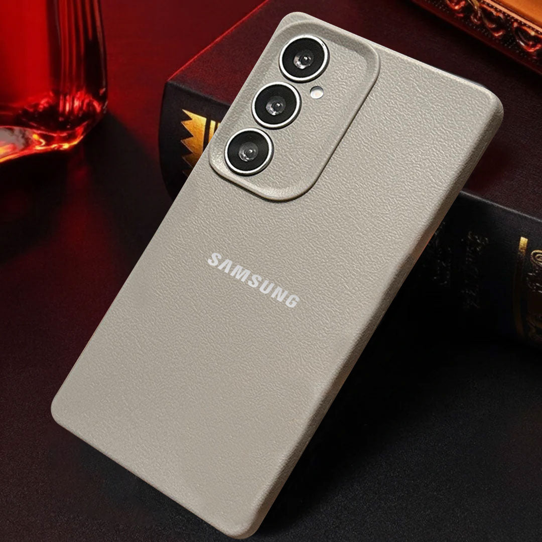 Samsung Galaxy S24fe 5G Solid Color Leather Texture Matte Phone Back Case