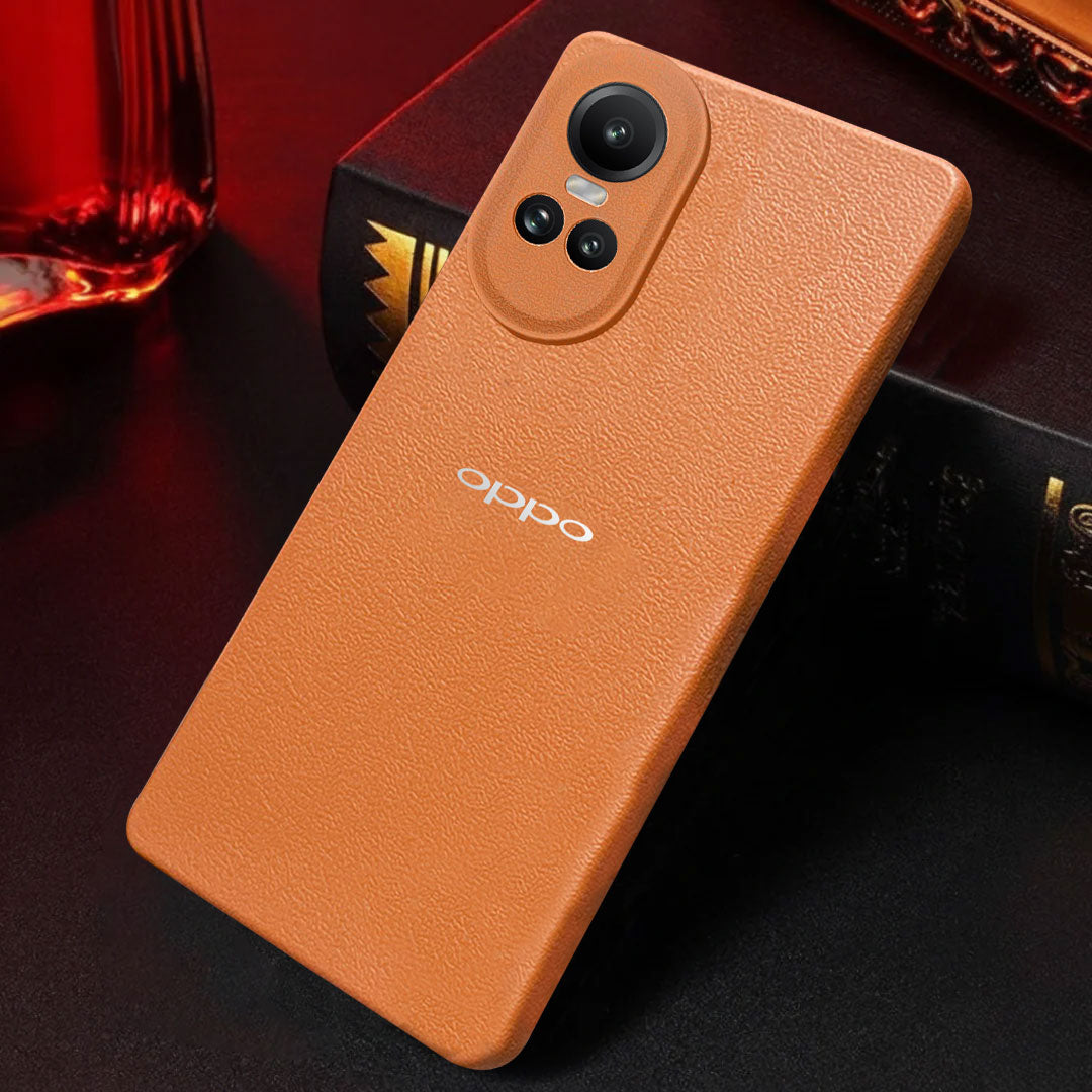 Oppo Reno 10/10 PRO 5G Solid Color Leather Texture Matte Phone Back Case