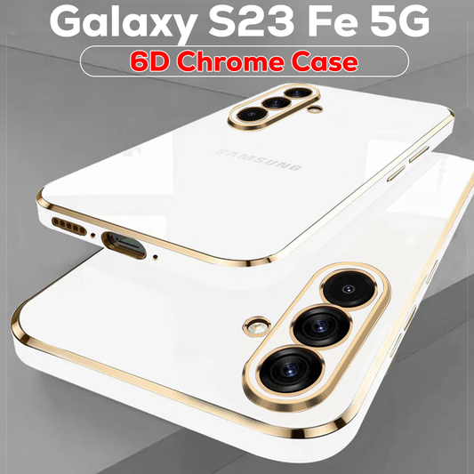 GALAXY S23 FE 5G ULTRA-SHINE GOLD ELECTROPLATED LUXURIOUS BACK CASE WITH CAMERA PROTECTION