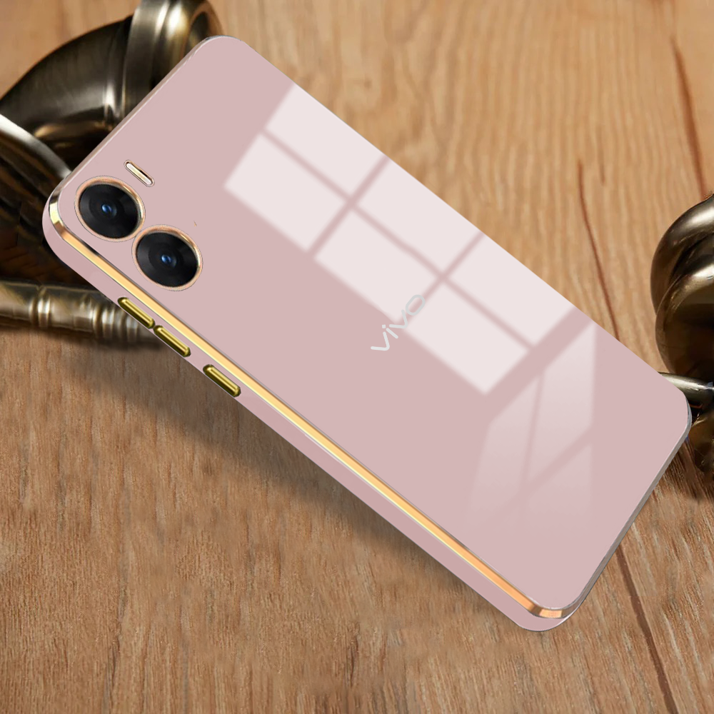 VIVO V29E 5G ULTRA-SHINE GOLD ELECTROPLATED LUXURIOUS BACK CASE WITH CAMERA PROTECTION