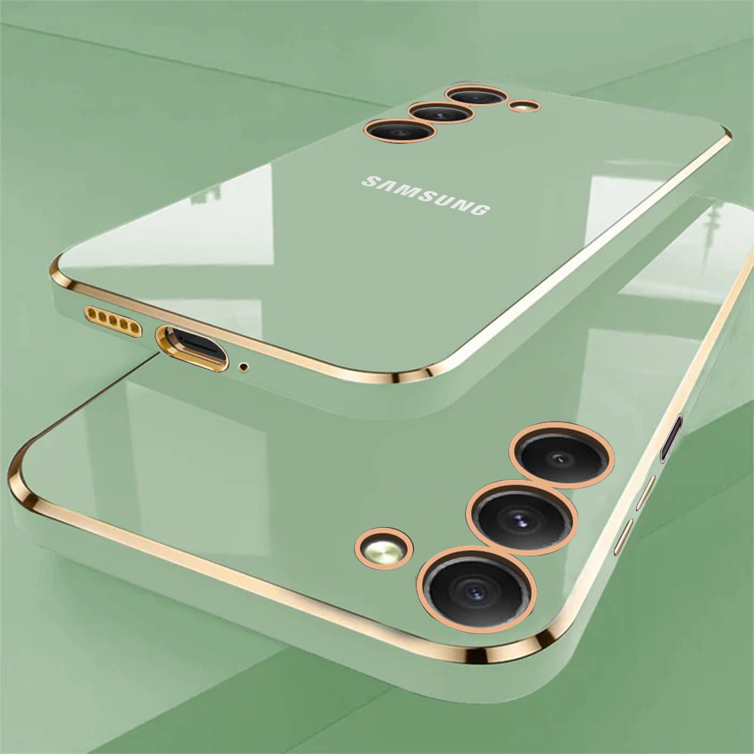 GALAXY S25 PLUS 5G ULTRA-SHINE GOLD ELECTROPLATED LUXURIOUS BACK CASE WITH CAMERA PROTECTION