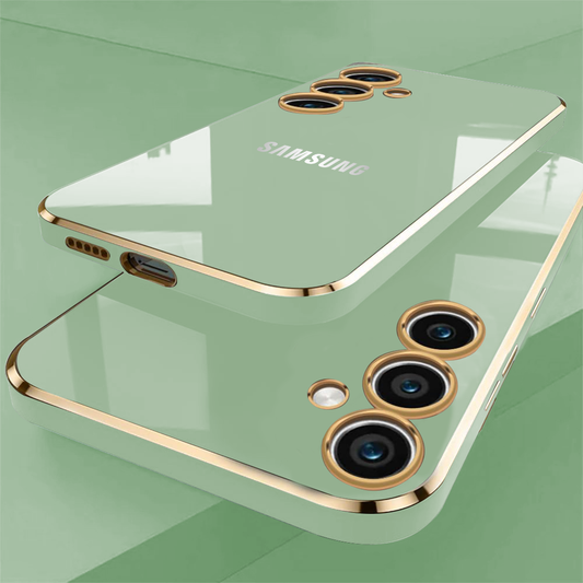 GALAXY A15 5G ULTRA-SHINE GOLD ELECTROPLATED LUXURIOUS BACK CASE WITH CAMERA PROTECTION