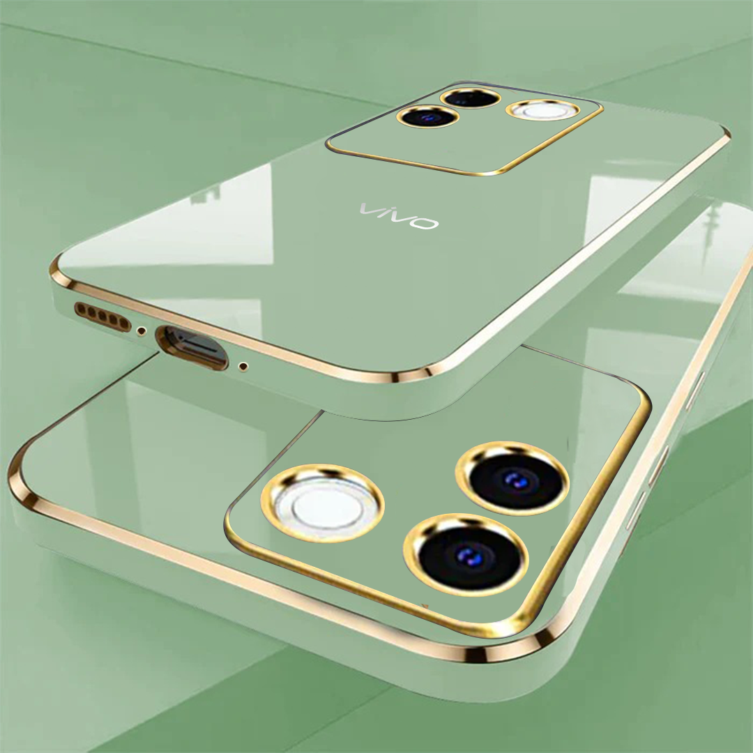 VIVO T2 PRO 5G ULTRA-SHINE GOLD ELECTROPLATED LUXURIOUS BACK CASE WITH CAMERA PROTECTION