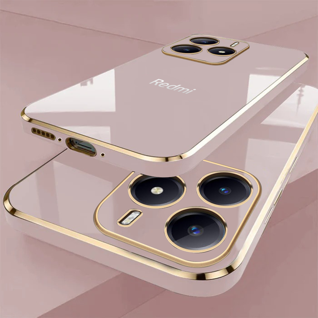 REDMI NOTE 14 5G ULTRA-SHINE GOLD ELECTROPLATED LUXURIOUS BACK CASE WITH CAMERA PROTECTION