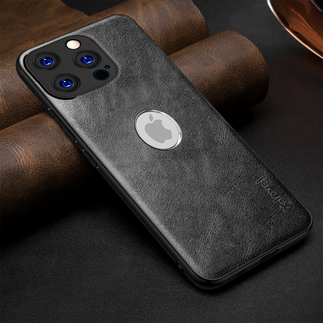 IPHONE 15 PRO MAX 5G Business Style PU LEATHER PROTECTIVE BACK CASE WITH CAMERA PROTECTION
