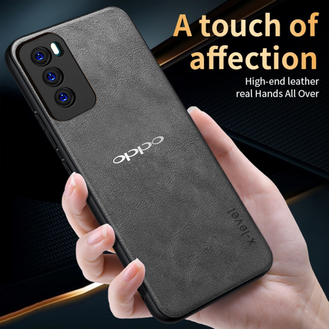 OPPO RENO 12/12 PRO 5G Business Style PU LEATHER PROTECTIVE BACK CASE WITH CAMERA PROTECTION