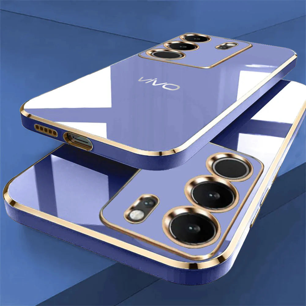 VIVO V29 5G ULTRA-SHINE GOLD ELECTROPLATED LUXURIOUS BACK CASE WITH CAMERA PROTECTION