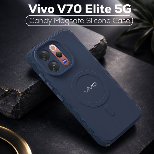 VIVO V70 ELITE 5G Candy Silicone Luxury Matte Back Cover with Camera Protection