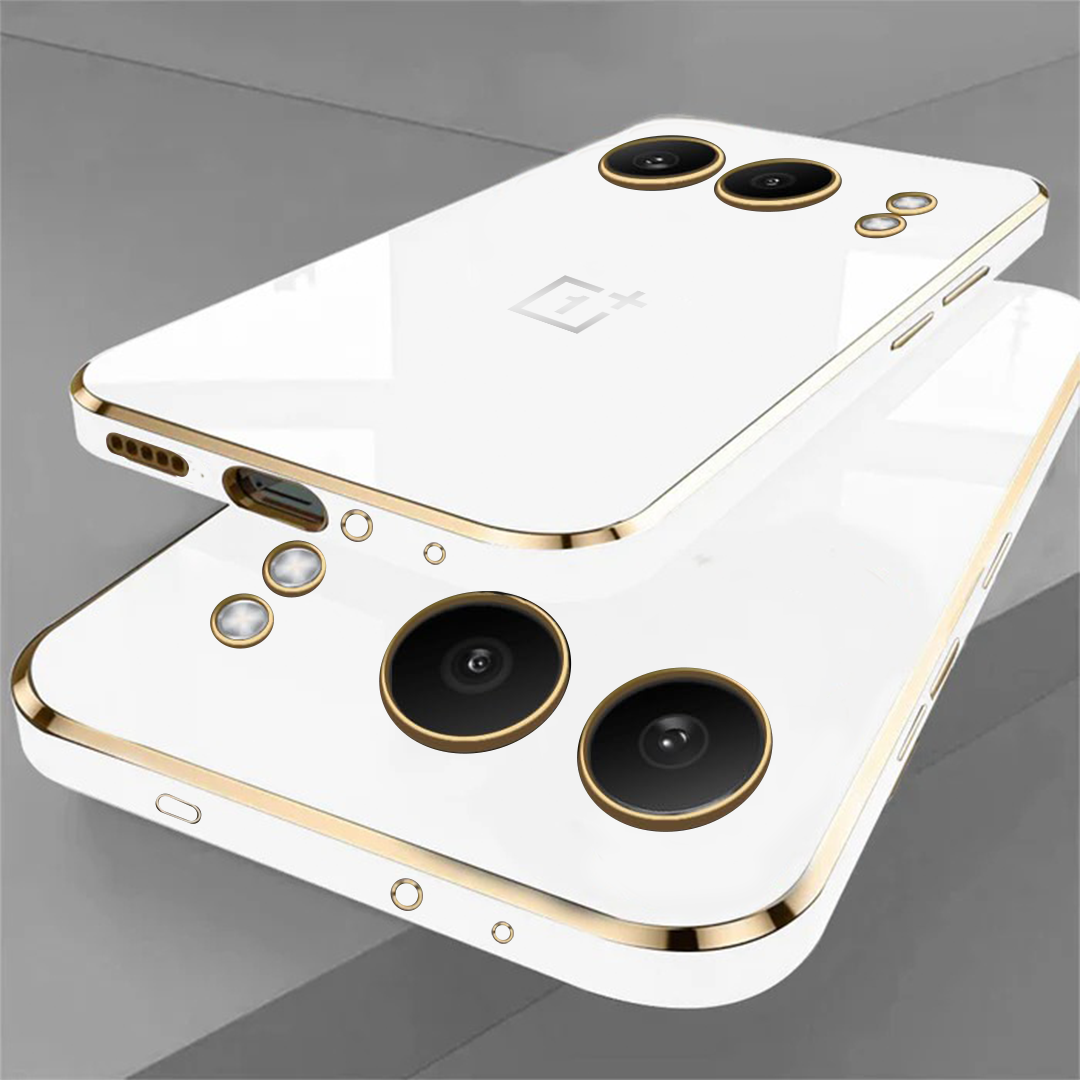 ONEPLUS NORD 4 5G ULTRA-SHINE GOLD ELECTROPLATED LUXURIOUS BACK CASE WITH CAMERA PROTECTION