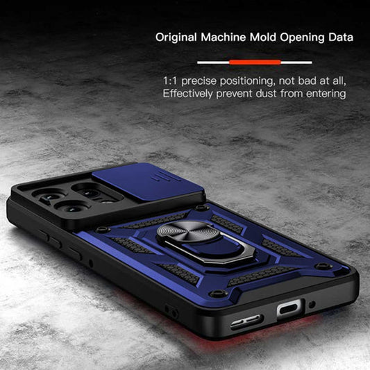 MOTOROLA EDGE 50 PRO 5G Armor Military-grade Case With Sliding Camera Cover & 360 Kickstand