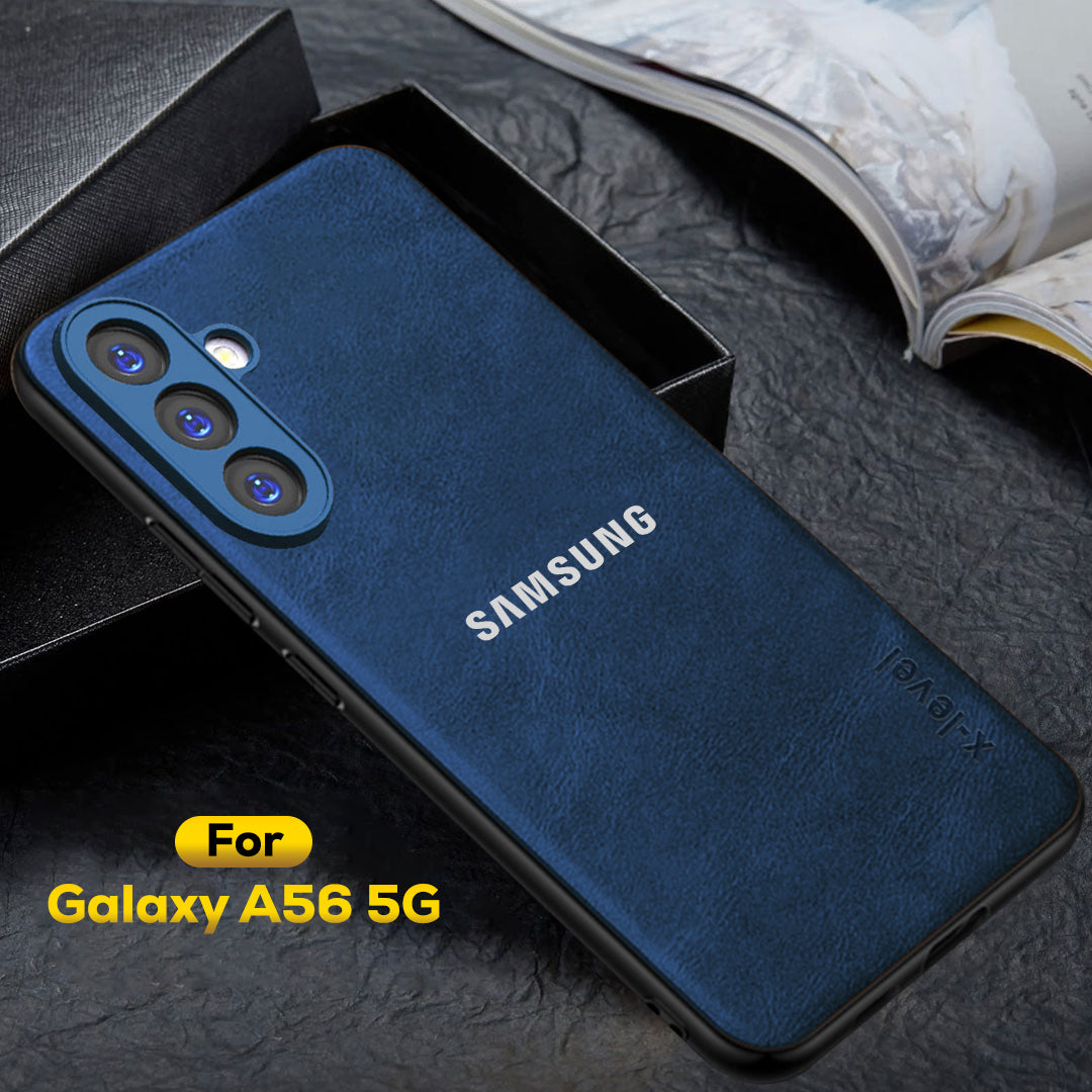 GALAXY A56 5G Business Style PU LEATHER PROTECTIVE BACK CASE WITH CAMERA PROTECTION