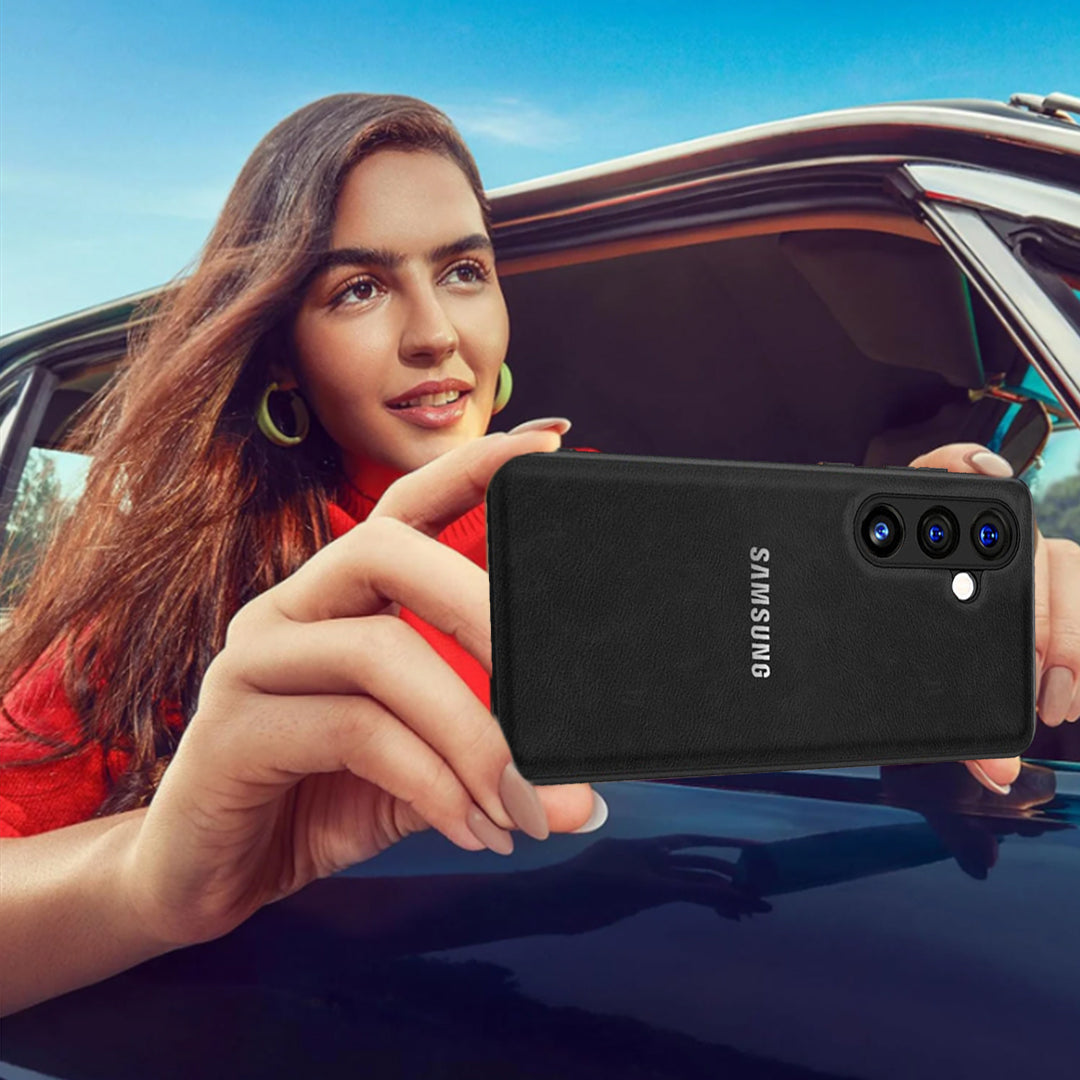 GALAXY A26 5G Business Style PU LEATHER PROTECTIVE BACK CASE WITH CAMERA PROTECTION