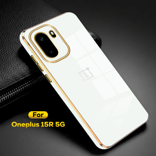 ONEPLUS 15R 5G ULTRA-SHINE GOLD ELECTROPLATED LUXURIOUS BACK CASE WITH CAMERA PROTECTION