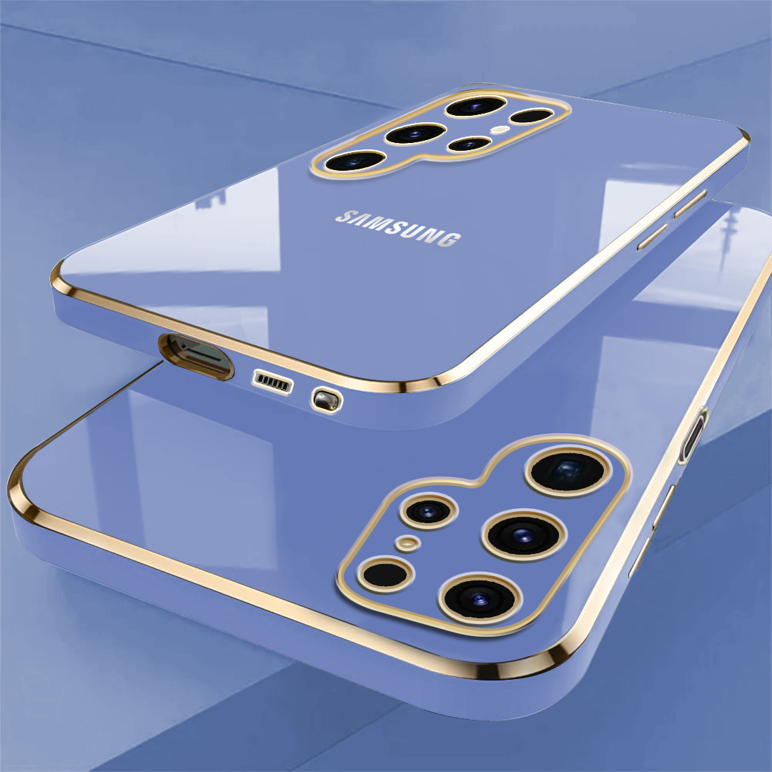 GALAXY S25 ULTRA 5G ULTRA-SHINE GOLD ELECTROPLATED LUXURIOUS BACK CASE WITH CAMERA PROTECTION