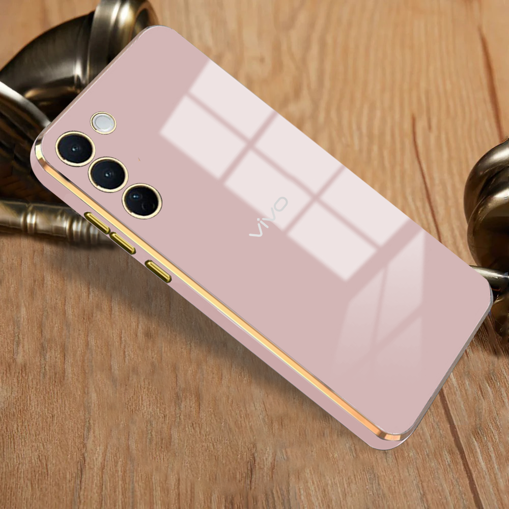 VIVO Y200E 5G ULTRA-SHINE GOLD ELECTROPLATED LUXURIOUS BACK CASE WITH CAMERA PROTECTION