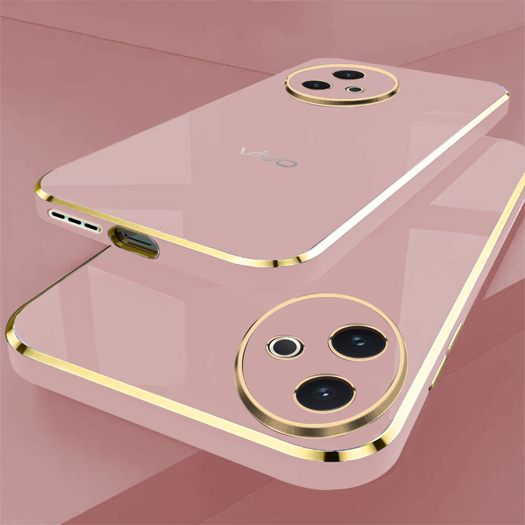 VIVO Y39 5G ULTRA-SHINE GOLD ELECTROPLATED LUXURIOUS BACK CASE WITH CAMERA PROTECTION