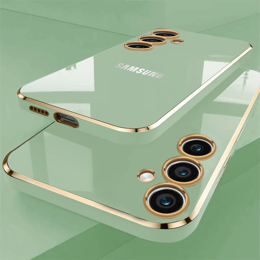 GALAXY S23 FE 5G ULTRA-SHINE GOLD ELECTROPLATED LUXURIOUS BACK CASE WITH CAMERA PROTECTION