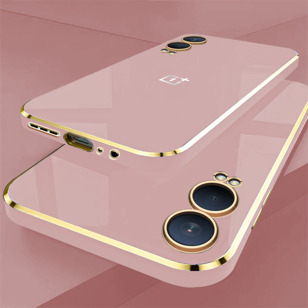 ONEPLUS NORD CE 4 LITE 5G ULTRA-SHINE GOLD ELECTROPLATED LUXURIOUS BACK CASE WITH CAMERA PROTECTION