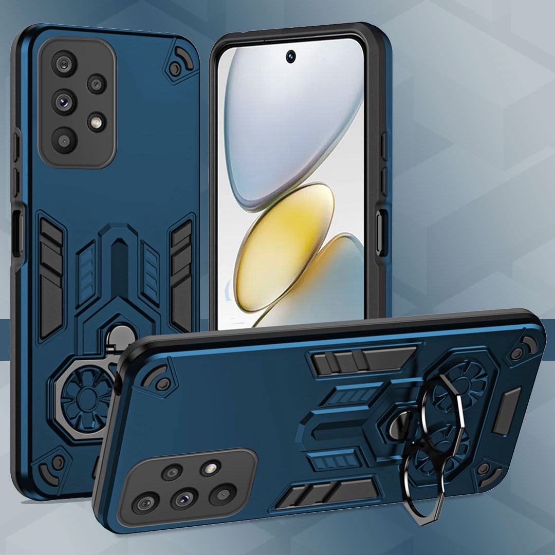 Samsung Galaxy A73 5G Armor knight Series Camera Protection 2 in 1 Shockproof Phone Cover with Kickstand