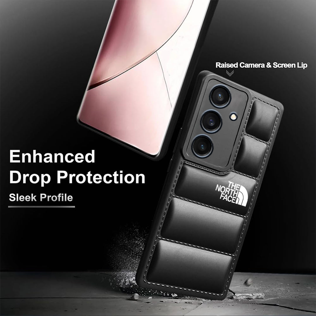 Galaxy A15/A25 5G The North Face Puffer Edition Black Bumper Back Case