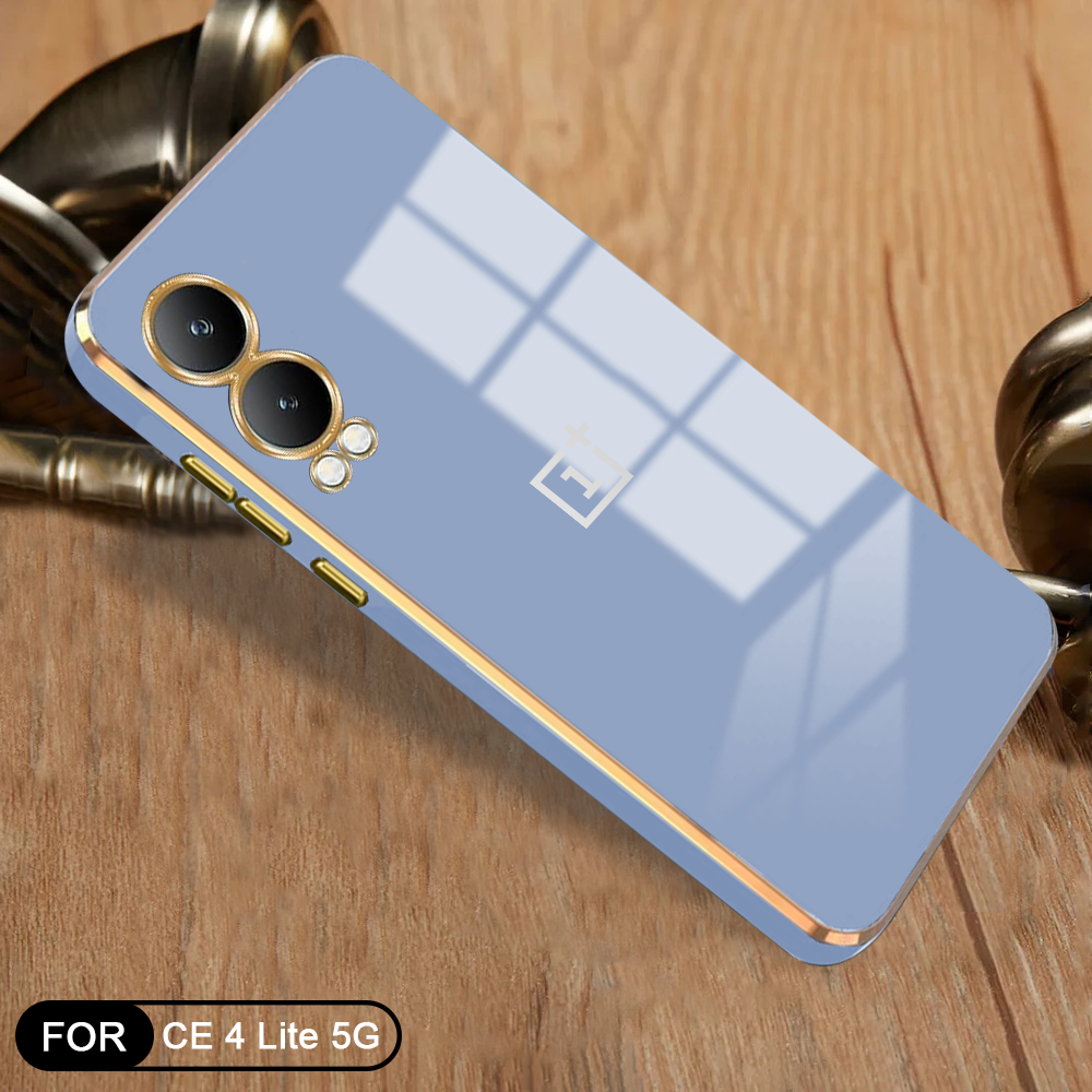 ONEPLUS NORD CE 4 LITE 5G ULTRA-SHINE GOLD ELECTROPLATED LUXURIOUS BACK CASE WITH CAMERA PROTECTION