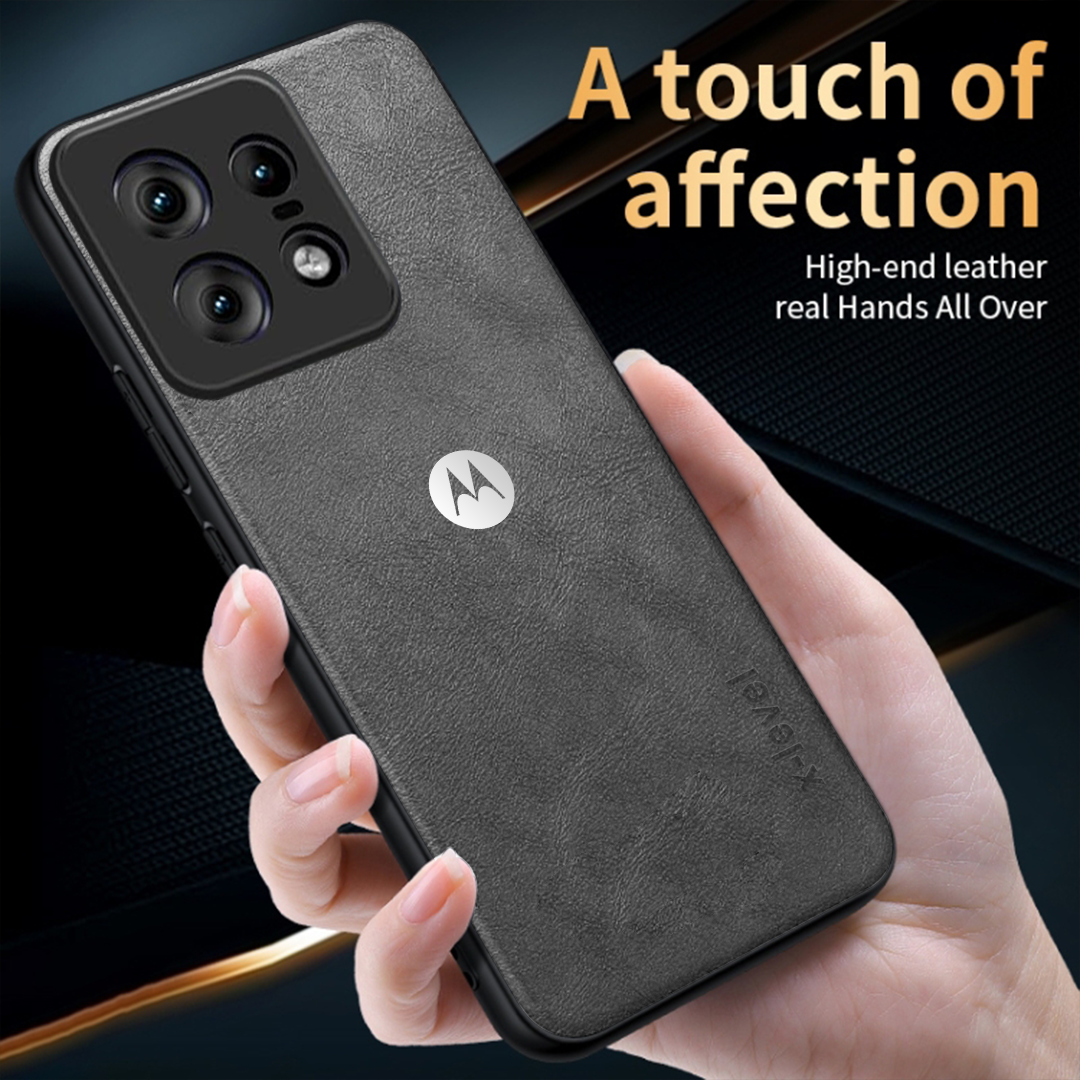 MOTO EDGE 50 PRO 5G Business Style PU LEATHER PROTECTIVE BACK CASE WITH CAMERA PROTECTION
