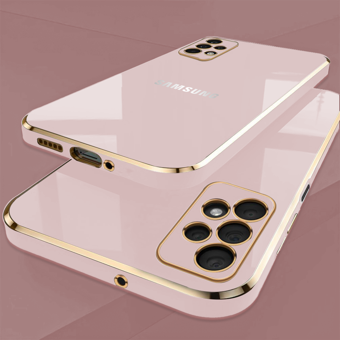 GALAXY A33 5G ULTRA-SHINE GOLD ELECTROPLATED LUXURIOUS  BACK CASE WITH CAMERA PROTECTION