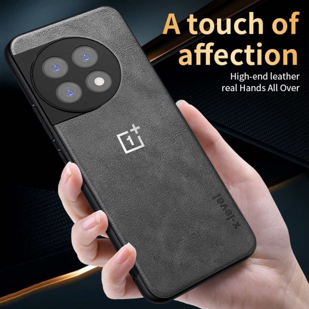 ONEPLUS 11R 5G Business Style PU LEATHER PROTECTIVE BACK CASE WITH CAMERA PROTECTION