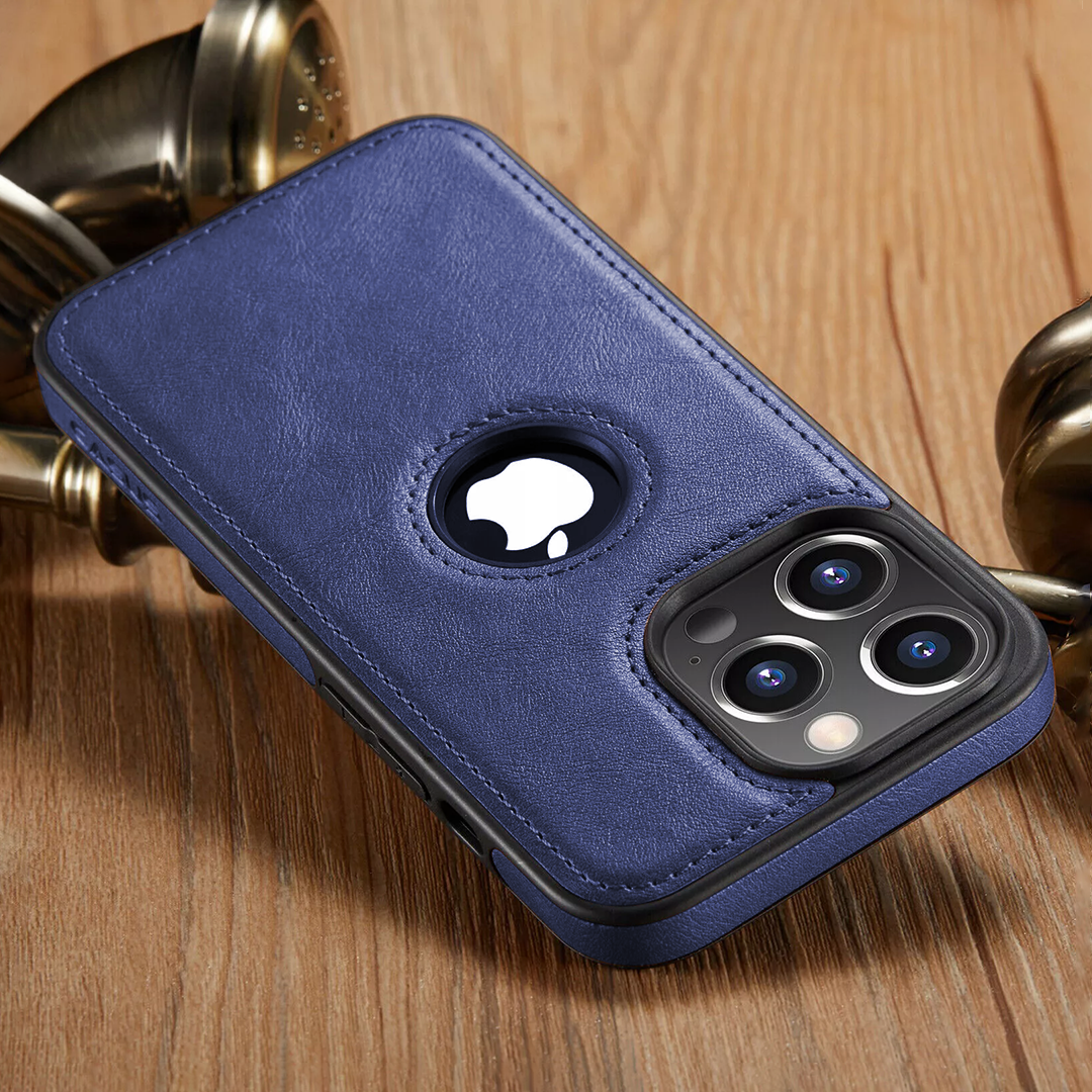 IPHONE 15/PLUS/PRO/MAX 5G Drop Protection | Raised Camera Edges Protective Back Leather Case