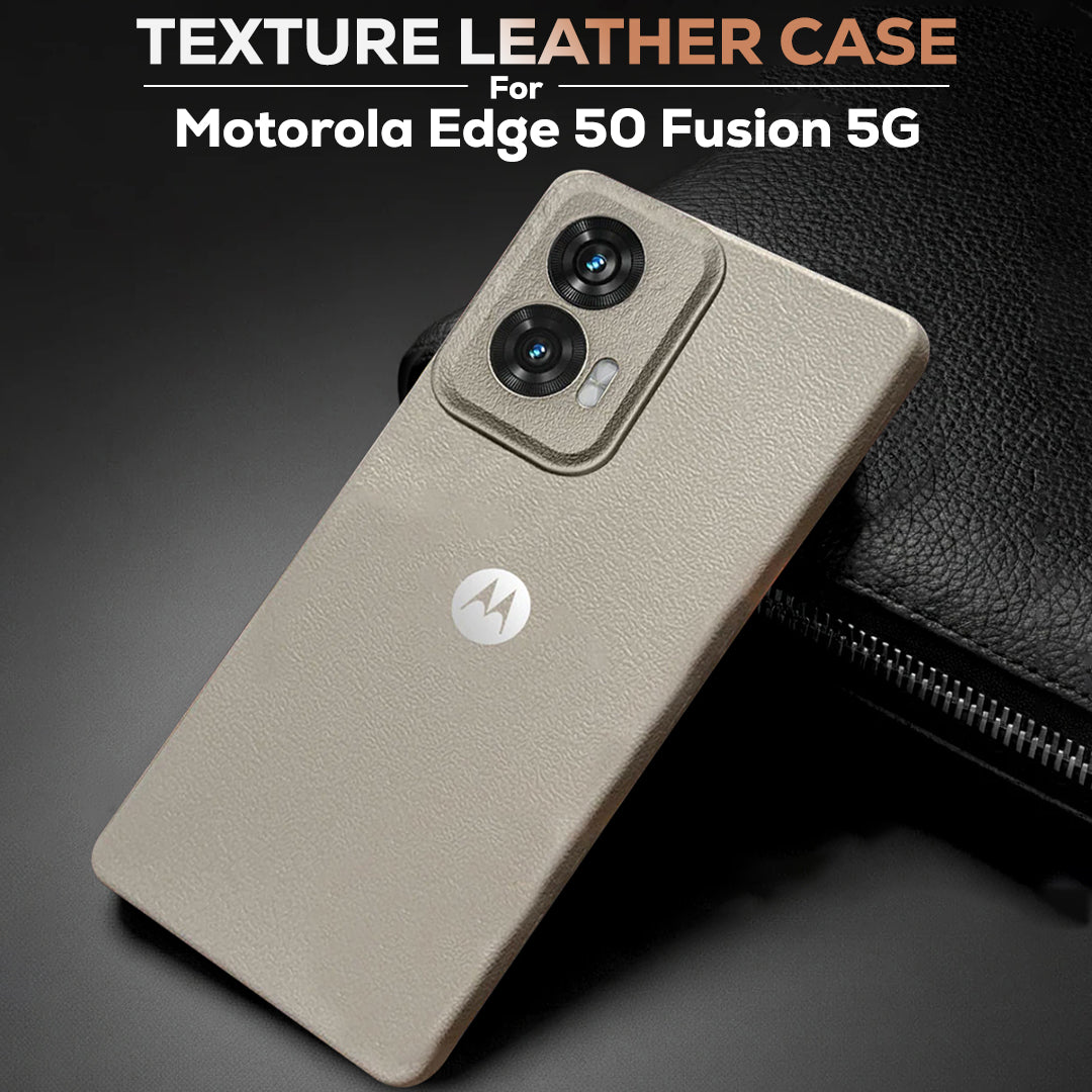 MOTO EDGE 50 FUSION 5G Solid Color Leather Texture Matte Phone Back Case
