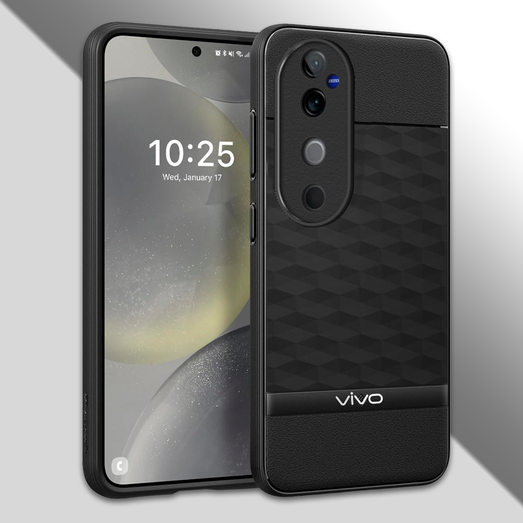VIVO V40 5G 3D Hexa Cube Design Drop Protection | Camera Protection TPU Back Case