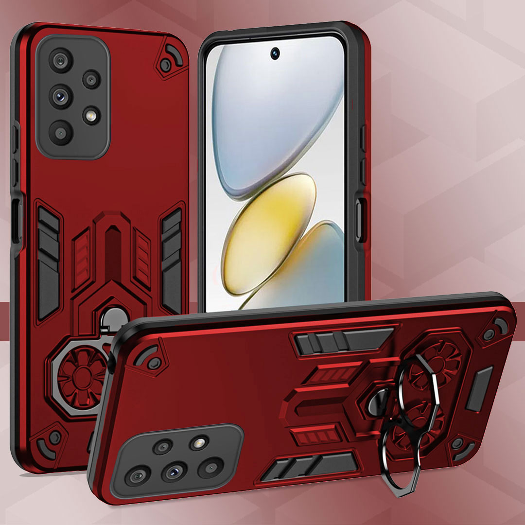 Samsung Galaxy A73 5G Armor knight Series Camera Protection 2 in 1 Shockproof Phone Cover with Kickstand