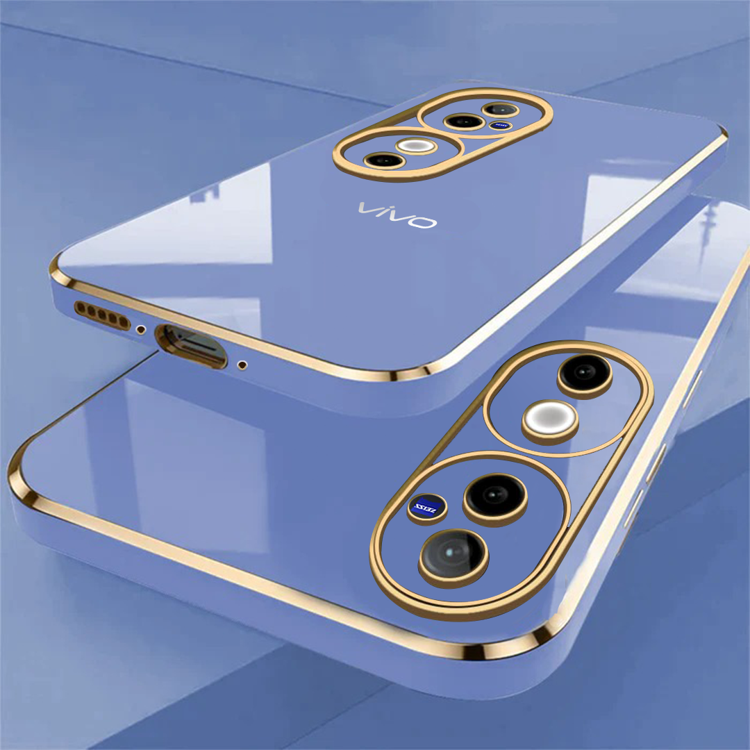 VIVO V40 5G ULTRA-SHINE GOLD ELECTROPLATED LUXURIOUS BACK CASE WITH CAMERA PROTECTION