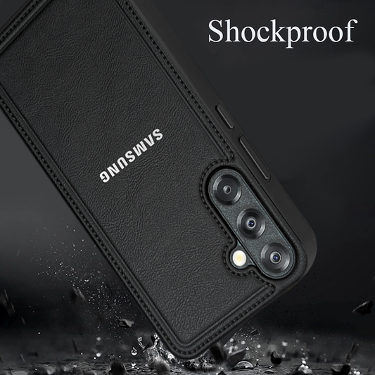 Samsung Galaxy S24 5G Vintage Leather Stitched Protective Back Case