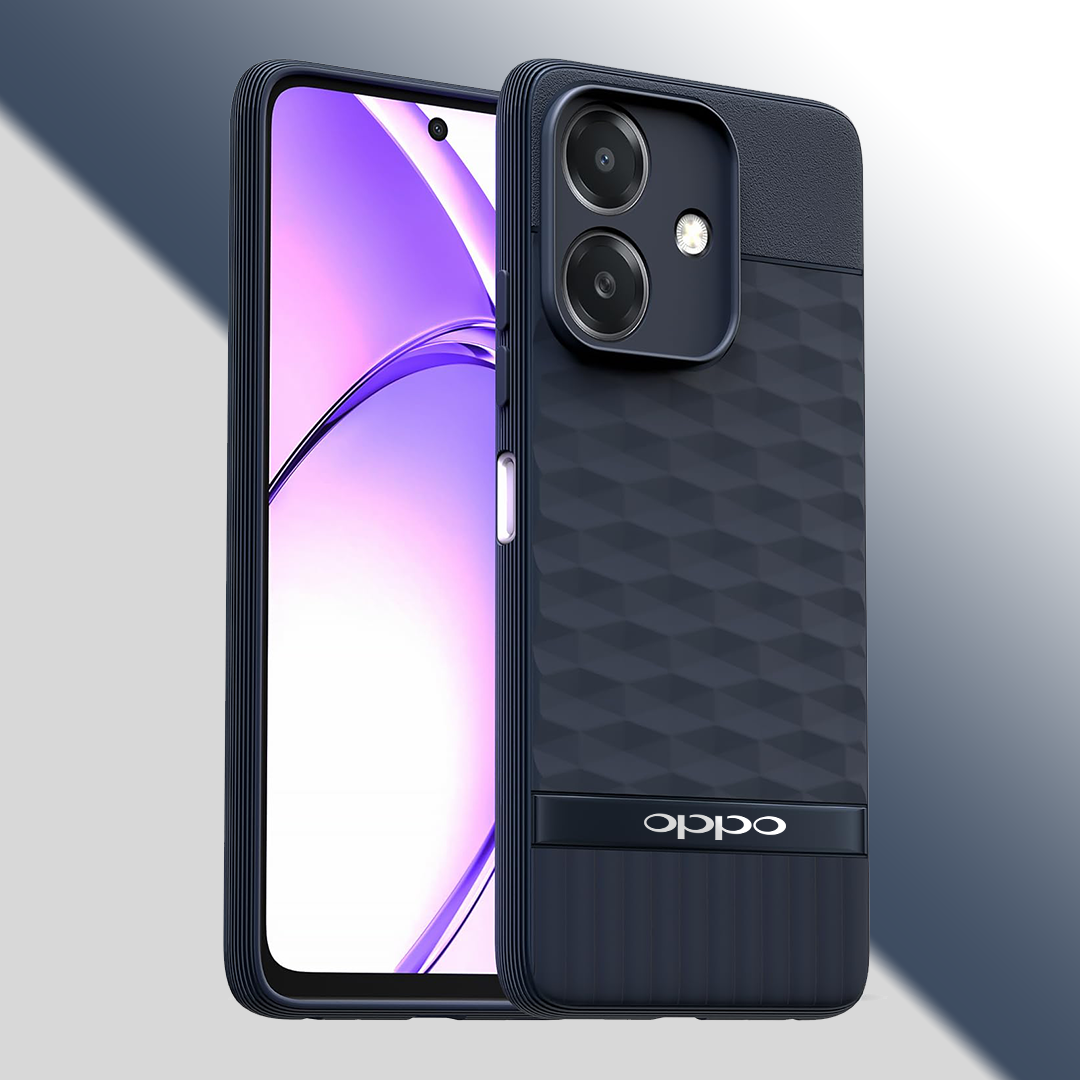 OPPO A3X 5G 3D Hexa Cube Design Drop Protection | Camera Protection TPU Back Case