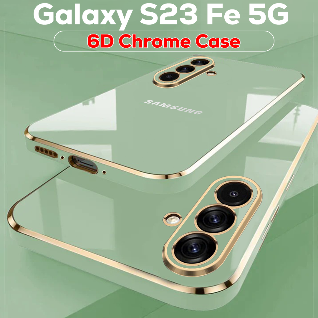 GALAXY S23 FE 5G ULTRA-SHINE GOLD ELECTROPLATED LUXURIOUS BACK CASE WITH CAMERA PROTECTION