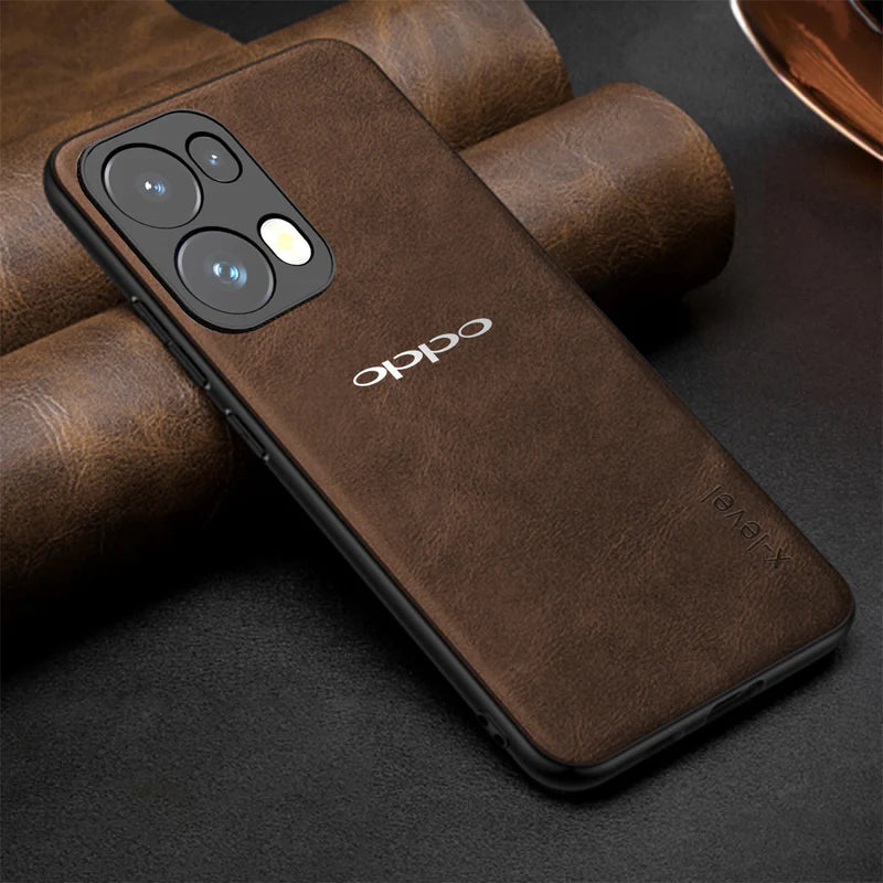 OPPO RENO 13 PRO 5G Business Style PU LEATHER PROTECTIVE BACK CASE WITH CAMERA PROTECTION