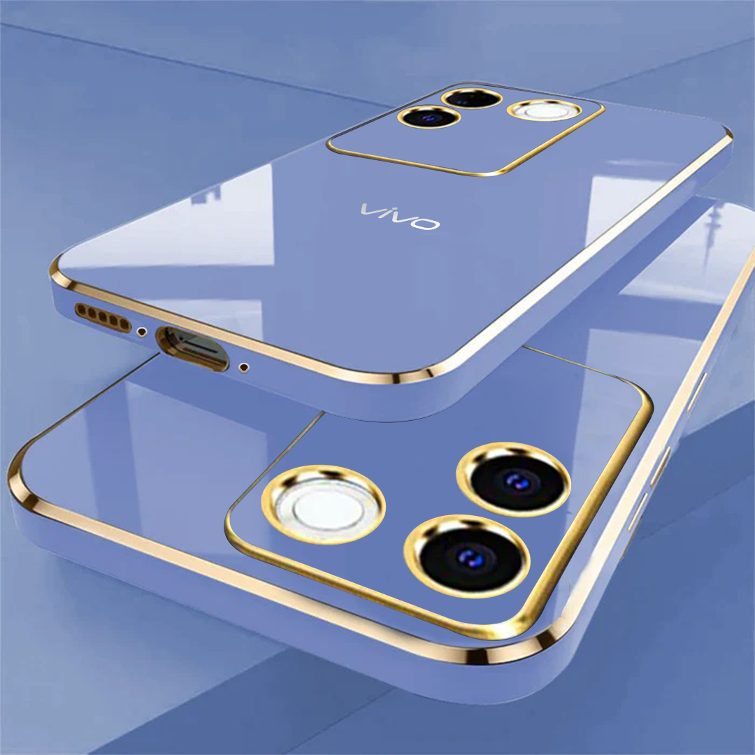 VIVO T2 PRO 5G ULTRA-SHINE GOLD ELECTROPLATED LUXURIOUS BACK CASE WITH CAMERA PROTECTION
