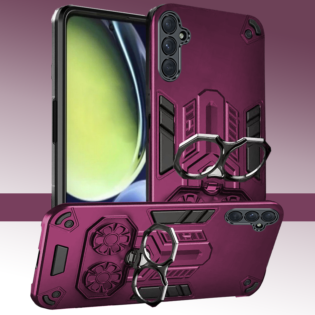 Samsung S24 5G Armor knight Series Camera Protection 2 in 1 Shockproof Phone Cover with Kickstand
