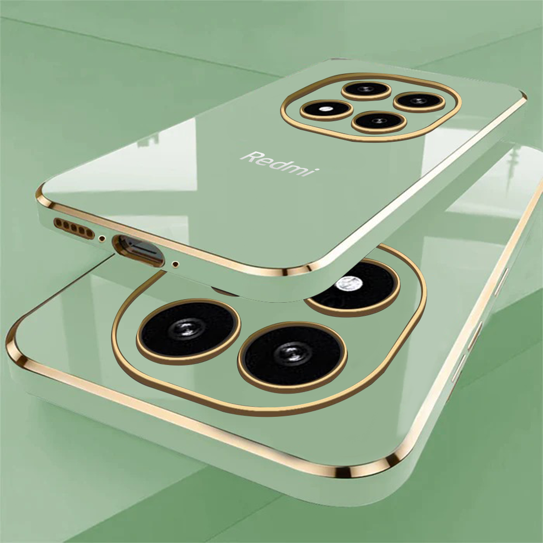 REDMI NOTE 14 PRO 5G ULTRA-SHINE GOLD ELECTROPLATED LUXURIOUS BACK CASE WITH CAMERA PROTECTION