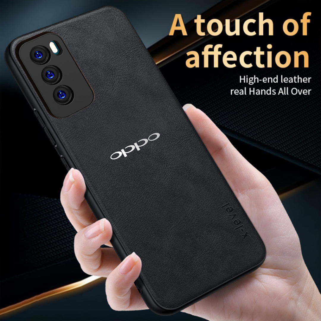 OPPO RENO 12/12 PRO 5G Business Style PU LEATHER PROTECTIVE BACK CASE WITH CAMERA PROTECTION
