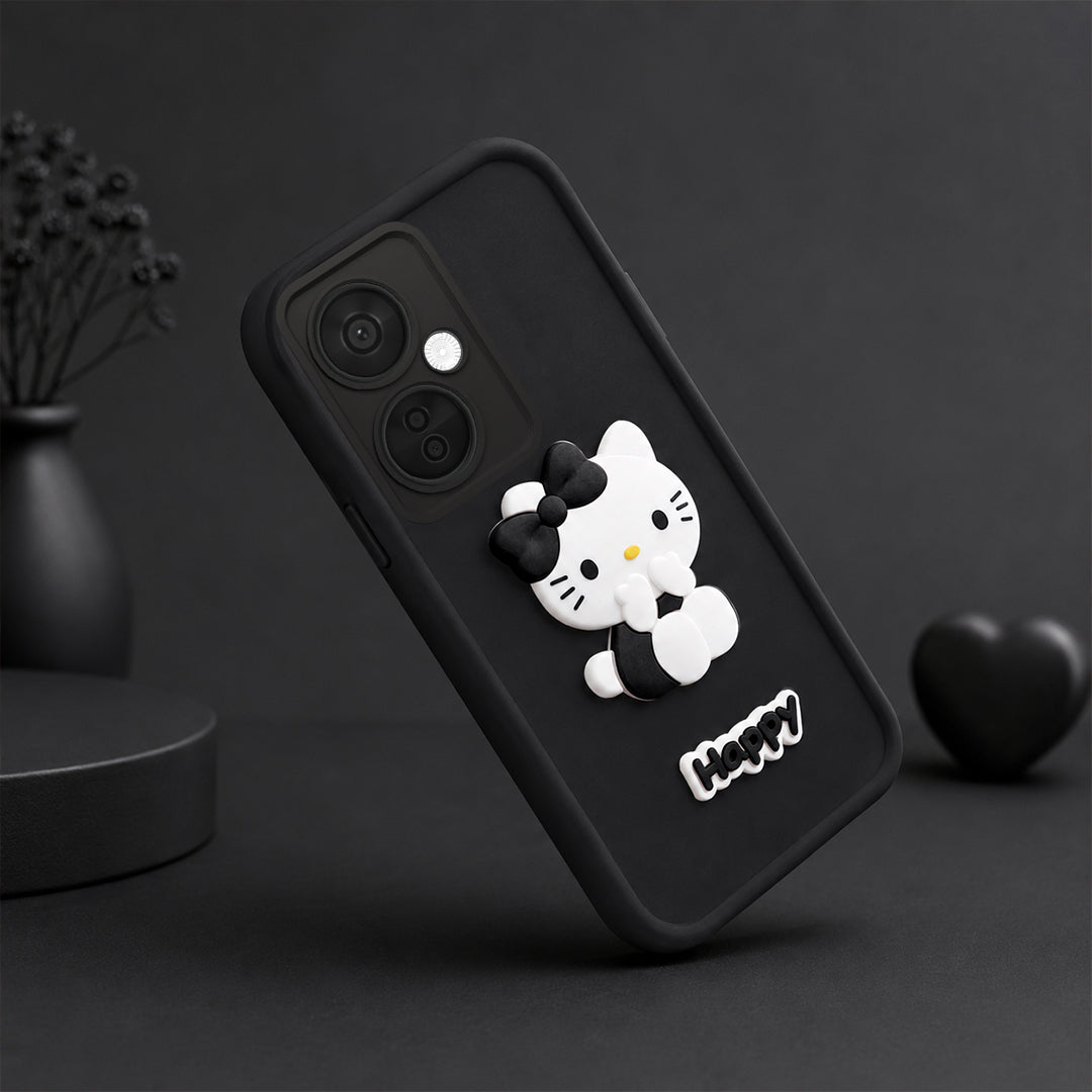 ONEPLUS NORD CE 3 LITE 5G Soft Silicone 3D Hello Kitty character design Back Case with Camera Protection