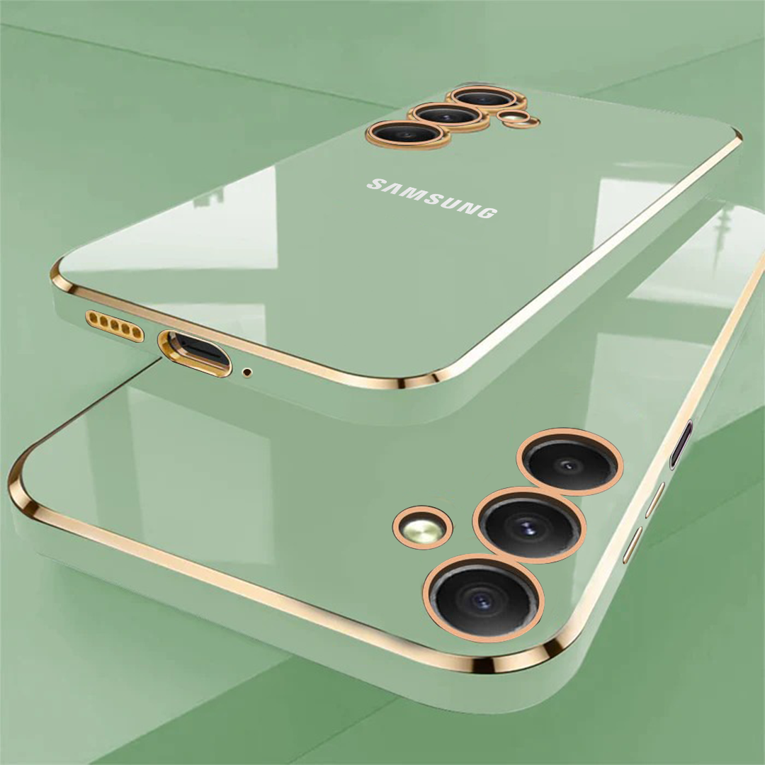 GALAXY A16 5G ULTRA-SHINE GOLD ELECTROPLATED LUXURIOUS BACK CASE WITH CAMERA PROTECTION