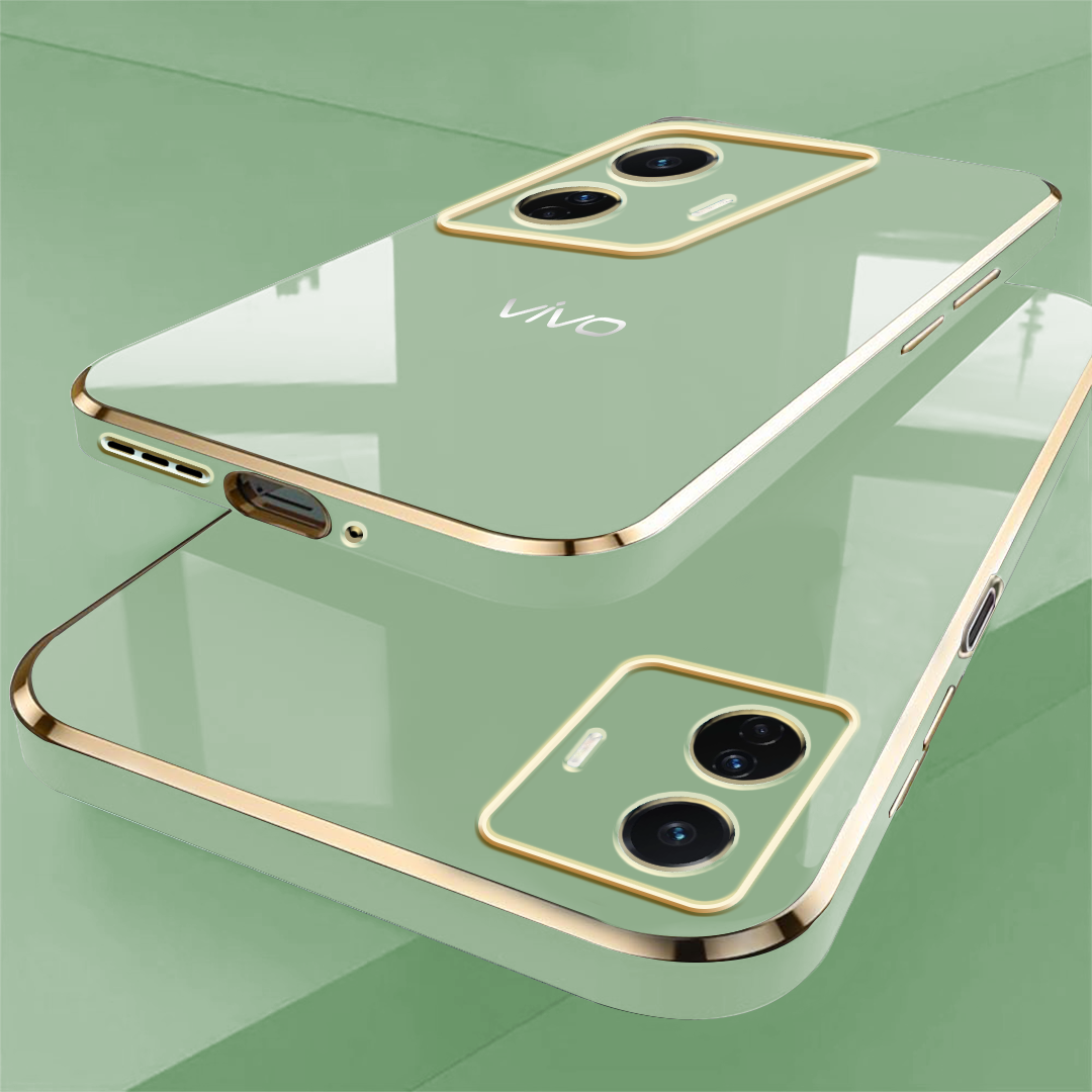 VIVO T1 PRO 5G ULTRA-SHINE GOLD ELECTROPLATED LUXURIOUS BACK CASE WITH CAMERA PROTECTION