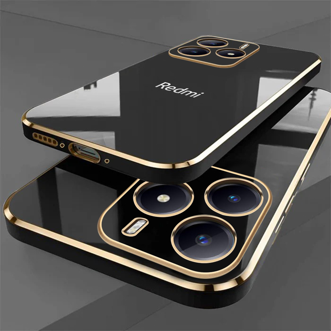 REDMI NOTE 14 5G ULTRA-SHINE GOLD ELECTROPLATED LUXURIOUS BACK CASE WITH CAMERA PROTECTION