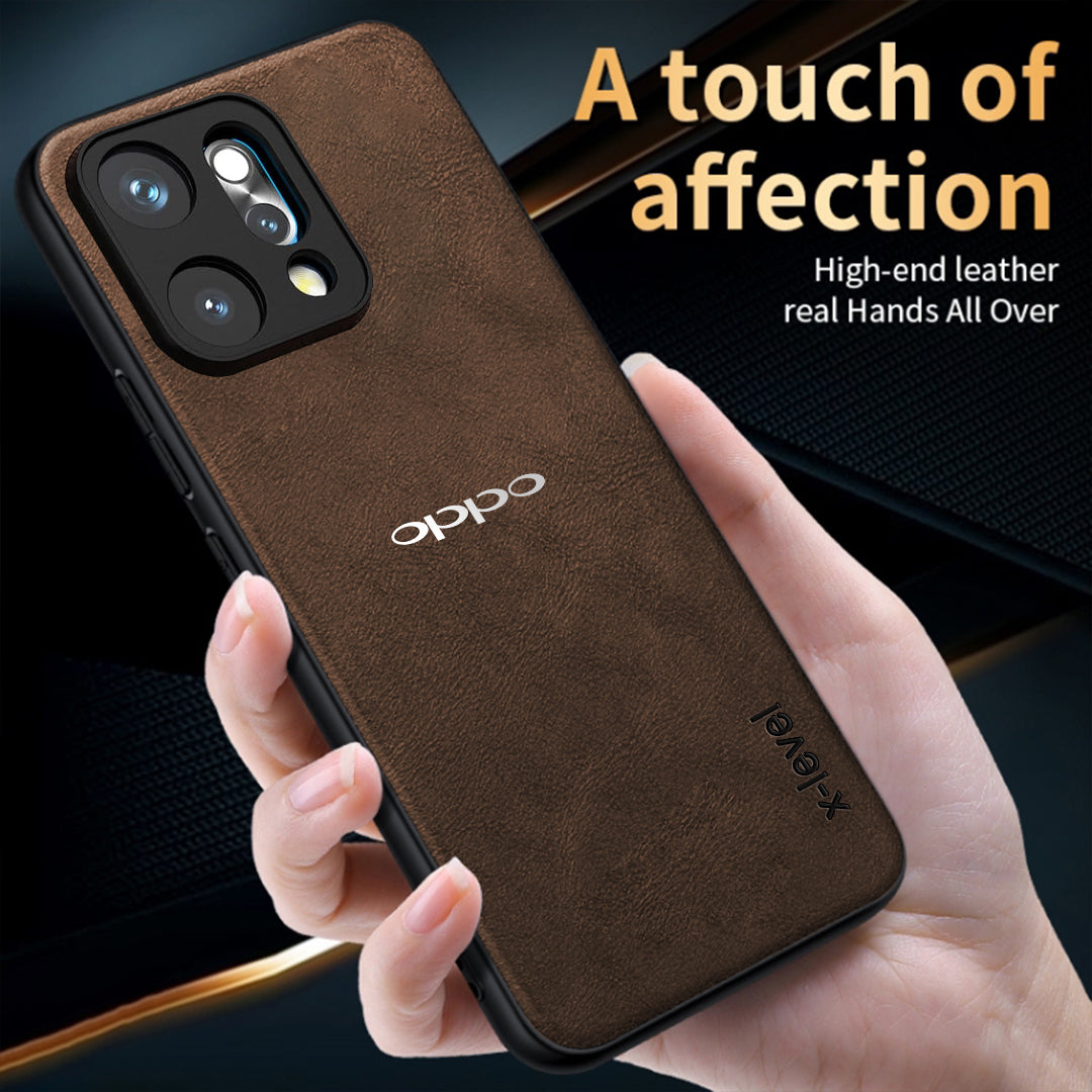 OPPO RENO 14 PRO 5G Business Style PU LEATHER PROTECTIVE BACK CASE WITH CAMERA PROTECTION