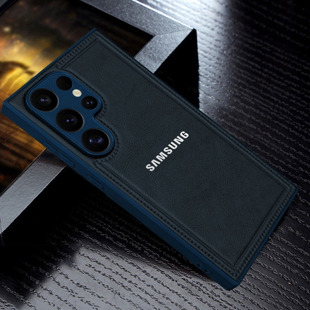 Samsung Galaxy S23 ULTRA 5G Vintage Leather Stitched Protective Back Case