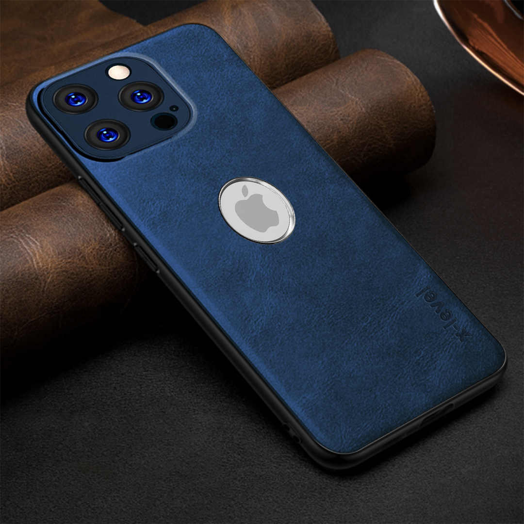 IPHONE 15 PRO MAX 5G Business Style PU LEATHER PROTECTIVE BACK CASE WITH CAMERA PROTECTION