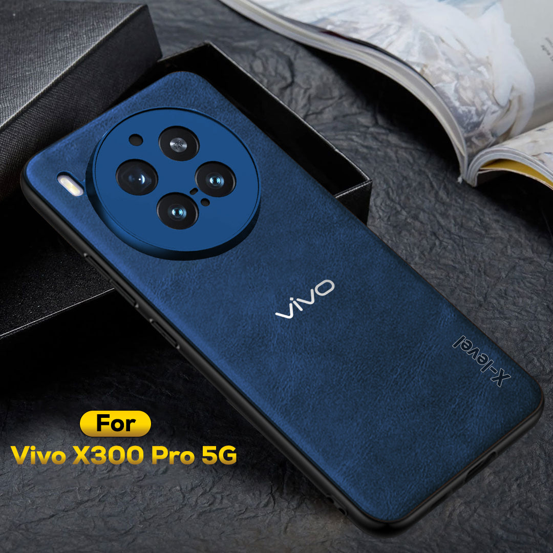VIVO X300 PRO 5G Business Style PU LEATHER PROTECTIVE BACK CASE WITH CAMERA PROTECTION