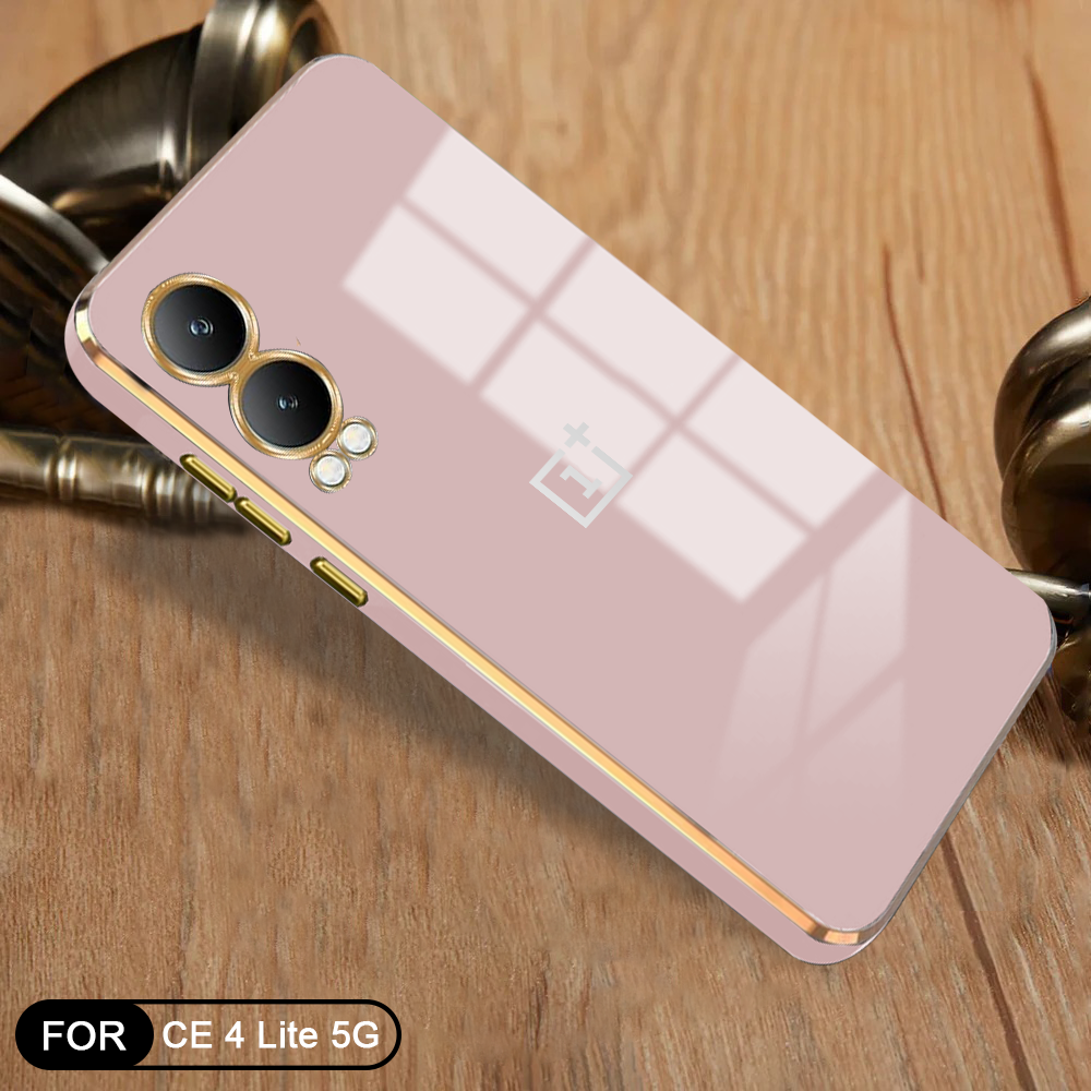 ONEPLUS NORD CE 4 LITE 5G ULTRA-SHINE GOLD ELECTROPLATED LUXURIOUS BACK CASE WITH CAMERA PROTECTION